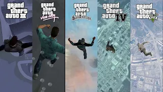 GTA Falling From Sky Comparison - GTA 3, Vice City, San Andreas, IV & V