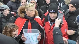 Акция протеста "Забастовка избирателей" на Тверской. 28 января 2018. Москва.