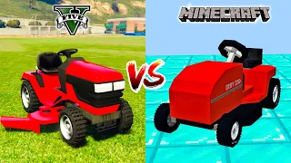 Minecraft Lawn Mower vs GTA 5 Lawn Mower - which is best?