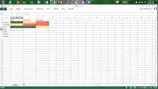 Coloured Cells in Excel