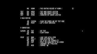 Your second assembly program on the Apple II