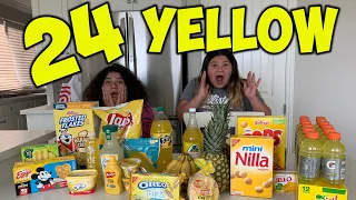 24 HOURS EATING ONLY YELLOW FOOD CHALLENGE