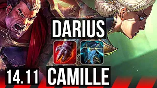 DARIUS vs CAMILLE (TOP) | 7/0/2, Quadra, 1200+ games, Godlike | KR Grandmaster | 14.11