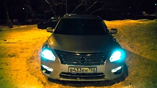 Ночной тест Nissan Teana L33 (3-е поколение) в 2017г