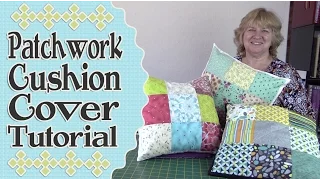 Patchwork Quilted Envelope Cushion Cover Tutorial