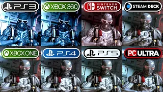 Crysis 1 | PS3 vs Xbox 360 vs Switch vs Steam Deck vs Xbox One vs PS4 vs PS5 vs PC (Side by Side) 4K