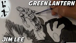 Jim Lee drawing Green Lantern Guy Gardner and Mogo