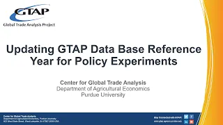 Updating GTAP Data Base Reference Year for Policy Experiments