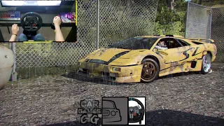 need for speed heat rebuilding old car Lamborghini diablo sv SteeringWheel logitechg29  gameplay