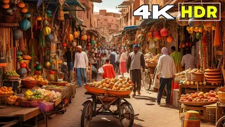 Morocco Marrakesh — 4K HDR Walking Tour of Medina