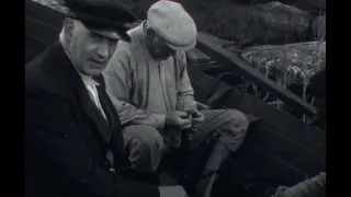 Kräftfångst i Sämsjön 1949