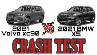 Volvo xc90 vs bmw x5 - crash test