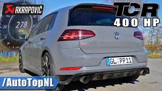 400HP VW Golf GTI TCR MK7.5 | 100-200 POV AUTOBAHN & AKRAPOVIC SOUND by AutoTopNL