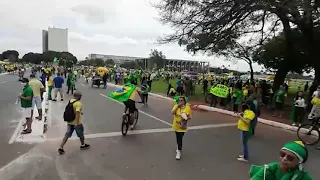 Protesto pró governo na Esplanada dos Ministérios