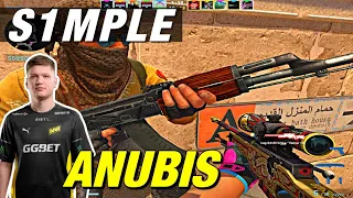 s1mple ANUBIS faceit game! 🔥 CSGO s1mple POV!