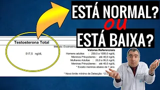 TESTOSTERONA TOTAL:  a dosagem pode estar normal e você ter níveis baixos do hormônio masculino!!!