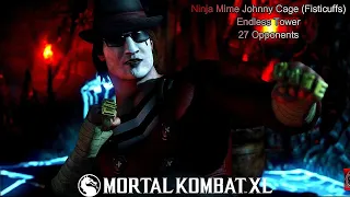 Mortal Kombat XL - Ninja Mime Johnny Cage (Fisticuffs) Endless Tower