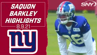 Saquon Barkley takes the field for the first time since ACL tear | Giants Training Camp | SNY