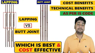 Difference Between Lapping and Butt Joint in Column, Slab and Beam | Learning Civil Technology