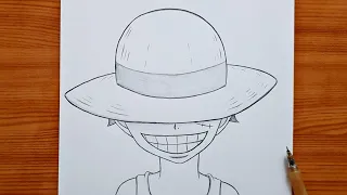 How to draw Luffy (One Piece) | Luffy step by step | Easy anime drawing