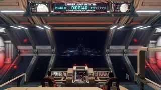 Elite: Dangerous Odyssey - Drake-Class Fleet Carrier Hyperspace Jump (Interior)