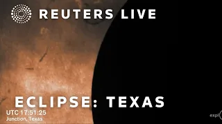 LIVE: A telescopic view of the total solar eclipse in Texas by the Exploratorium museum