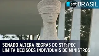Senado altera regras do STF; PEC limita decisões individuais de ministros | SBT Brasil (04/10/23)