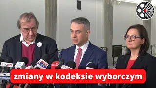 Posłowie Nowej Lewicy i ekspert z Obserwatorium ws. zmian w Kodeksie wyborczym