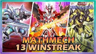 MATHMECH 13 WINSTREAK | BEST DECK TO CLIMB TO MASTER 1 IN YUGIOH MASTER DUEL