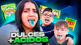 PROBANDO LOS DULCES MÁS ACIDOS DEL MUNDO 😂😝