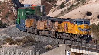 Heavy Freight Trains in the Cajon Pass - Part 2 (Walker to Summit)