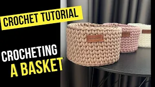 Crocheting a basket / crochet basket tutorial