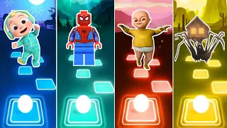 JJ Cocomelon 🆚 LEGO Spider-Man 🆚 The Baby In Yellow 🆚 Spider House Head. 🎶 Who Is Best? 🎵Tell We?