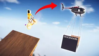 INSANE SECRET HELICOPTER JUMP! (Descenders)