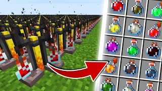 I Got 100 of Every Potion in Hardcore Minecraft!