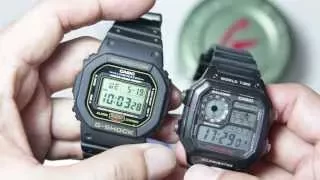 Head to head Casio G-shock DW-5600EG VS Casio Standard AE-1200WH