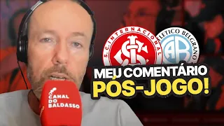 "QUAL A DESCULPA?" | O COMENTÁRIO DE FABIANO BALDASSO APÓS INTER 1 X 2 BELGRANO