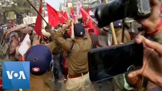 Indian Police Clash With Protesting Farmers