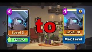 Level up mini p e k k a 3 to 14 in clash royale