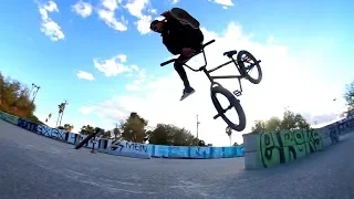 BMX - GETTING DESTROYED AT THIS DIY SPOT