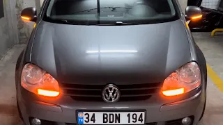 Golf 5, Jetta 5, Passat b6 Kayar ayna sinyali montajı en ince ayrıntısına kadar  Dynamic turn signal