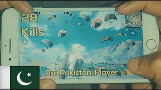 Best 4 Finger Claw + Gyroscope Pakistani Player | 28 Kills Solo Vs Squad Asia Server | PUBG MOBILE