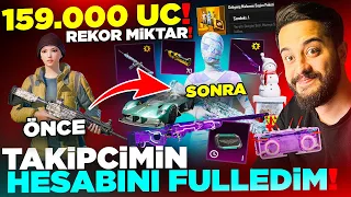 TAKİPÇİMİN HESABINI 159.000 UC DEĞERİNDE FULLEDİM! 10 GELİŞTİRİLEBİLİR! ASTON MARTİN! PUBG Mobile