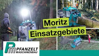 Der stärkste Moritz beim Holzrücken, Seilen und Forstfräsen mit Hilfswinde | Forstraupe, Mähraupe