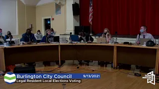 Burlington City Council - 9/13/2021