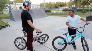 NOT DESTROYING A KID'S BIKE BUT STILL GIVING HIM A BRAND NEW ONE!!