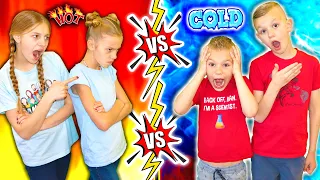 Hot Vs FreeZing Cold Tannerites BrOtheRs VS SiSteRs Challenge!