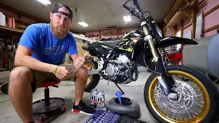 DR-Z400sm Oil Change | First Maintenance Check