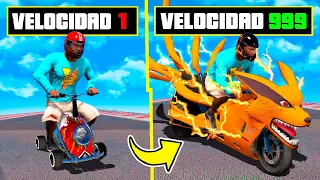 DE la MOTO NARUTO más LENTA a la MÁS RÁPIDA en GTA 5!! 😱💥 (Increible)