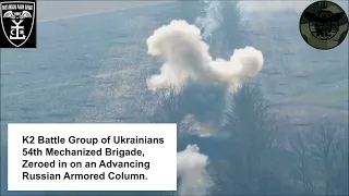 Ukrainian 54th Mechanized Brigade decimates Russian Armored column in Donetsk Region